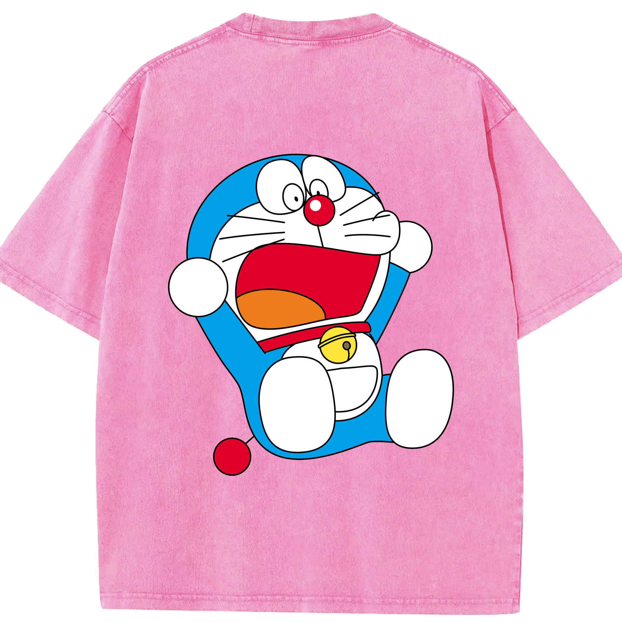 （画像用） ドラえもん Doraemon 綿100% ヴィンテージ風 半袖Tシャツ（背面プリント）